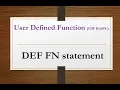 User defined function in GW BASIC How to use user defined function in GW BASIC 10th class computer