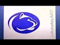 How To Draw The Penn State Logo Nittany Lions Easy Step By Step Tutorial PSU NCAA SEC ACC