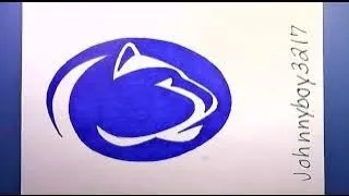 How To Draw The Penn State Logo Nittany Lions Easy Step By Step Tutorial PSU NCAA SEC ACC