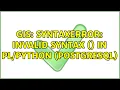 GIS SyntaxError invalid syntax string in PostgreSQL