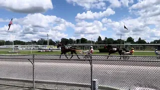 July 25 2025 Desperate Dream warming up for the NY County Fair Race