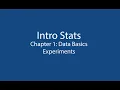 OpenIntroStats Ch1 Introduction To Data Experiments