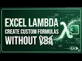 LAMBDA Function in Excel Create Custom Formulas Without VBA