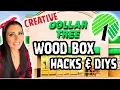 DIYs hacks using the wood boxes from Dollar Tree Easy and under 10 mins
