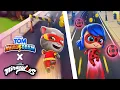 Download Lagu Miraculous carrera de héroes 🐞⚡ Talking Tom Hero Dash x Miraculous Ladybug