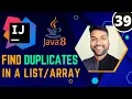 Find Duplicates from a of Numbers Java8 Stream Tutorial