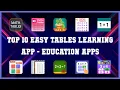 Top 10 Easy Tables Learning App Android Apps