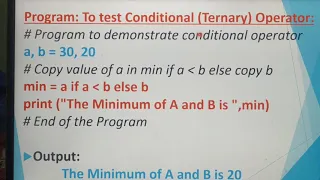 Conditional operator in Python part 9 Chapter 5 Unit 2 in tamil A Jaya Mabel Rani