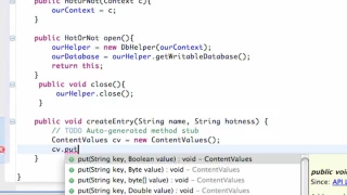 Android Application Development 117 Inserting Data into SQLite Database