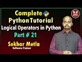 Logical Operators in Python Eagle Education