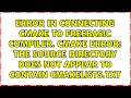 Error in connecting CMake to FreeBASIC compiler CMake Error The source directory does not