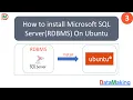 How to install Microsoft SQL Server RDBMS On Ubuntu Linux DM DataMaking