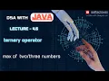 ternary operator dsa with java java programming java tutorial
