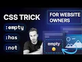 Hiding empty elements on your website with CSS or JS - DIY Coding