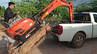 รถข ด Kubota U15 3 VS Nissan Navara  รถข ด Kubota U15 3 VS Nissan Navara