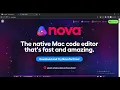 Nova - Native Free Code Editor Tool for Mac Users Python JavaScript HTML CSS TSX PHP