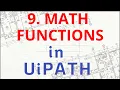 UiPath 9 Math functions in UiPath Beginner Freshers UiPath Series