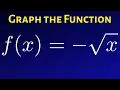 How to Graph a Square Root Function that is Reflected Across the x-axis