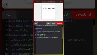 Color Guessing Game HTML CSS JavaScript