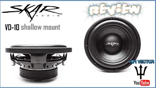 Skar VD-10 shallow mount 10 subwoofer review best flat sub