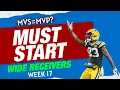 Wide Receivers Start Em Sit Em - Fantasy Football Week 17