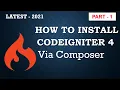 how to install codeigniter 4 via composer in xampp
