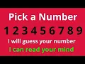 mind reading number trick - amazing maths trick