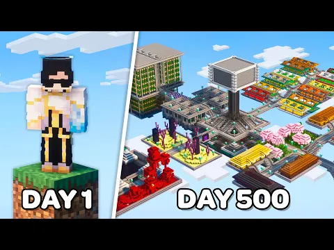 Video Thumbnail: Selvisin 500 päivää One Block Skyblockissa!