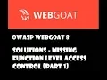 Owasp Webgoat 8 Solutions - Missing Function Level Access Control Part 1