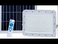 2300W LED Solar Flood Lights 24000Lm Street Flood Light Outdoor IP67 Waterproof with Remote Control