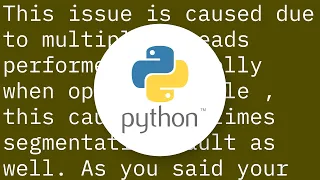 Error in python free invalid pointer 0x00007fc3c90dc98e