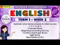 English 2 Term 1 Week 2 - Alphabet Letter Names vowels As Initial Sounds J P Y X Q Z