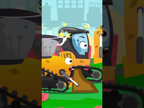 🚜😂 Бульдозер и Экскаватор на Стройке | Смешные Приключения 🔧✨#cars #cartoon #carsforkids