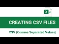 Ways to create a csv file with Excel and Notepad