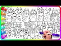 BLUEY Coloring Pages Compilation Do you know How to color ALL CHARACTERS - Family and Friends