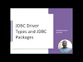 08 JDBC Driver Types and JDBC Packages