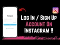 How to Login Sign Up on Instagram