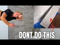 How to Tile a Bathroom Wall Vanity Backsplash Feature Wall Step-by-Step