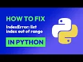 How to fix IndexError list index out of range in Python