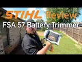 Stihl FSA 57 Battery Trimmer Review and Raw Demo
