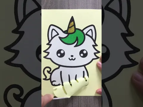 Sand painting cute cat #sandpainting #chimxinhchannel
