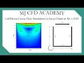 Lid Driven Cavity Flow Simulation in Ansys Fluent at Reynolds 0 01