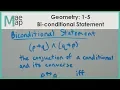 Geometry 1-5 Biconditional Statement