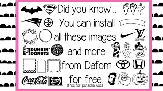 How to download install and contour images from Dafont in Design Space