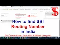 How to find SBI Routing Number in india for Commission Junction affiliate SBI MICR code