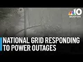 National Grid working to restore power during storm