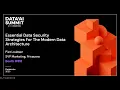 Essential Data Security Strategies for the Modern Enterprise Data Architecture