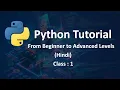Python Tutorial in Hindi Learn from Beginner to Advanced Level Anaconda text editor installation