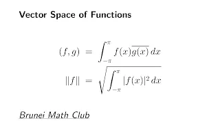 Vector Space of Functions