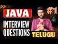Java Interview Questions in Telugu Part 1 Java Placement Questions Vamsi Bhavani